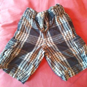 AE boy's plaid cargo shorts